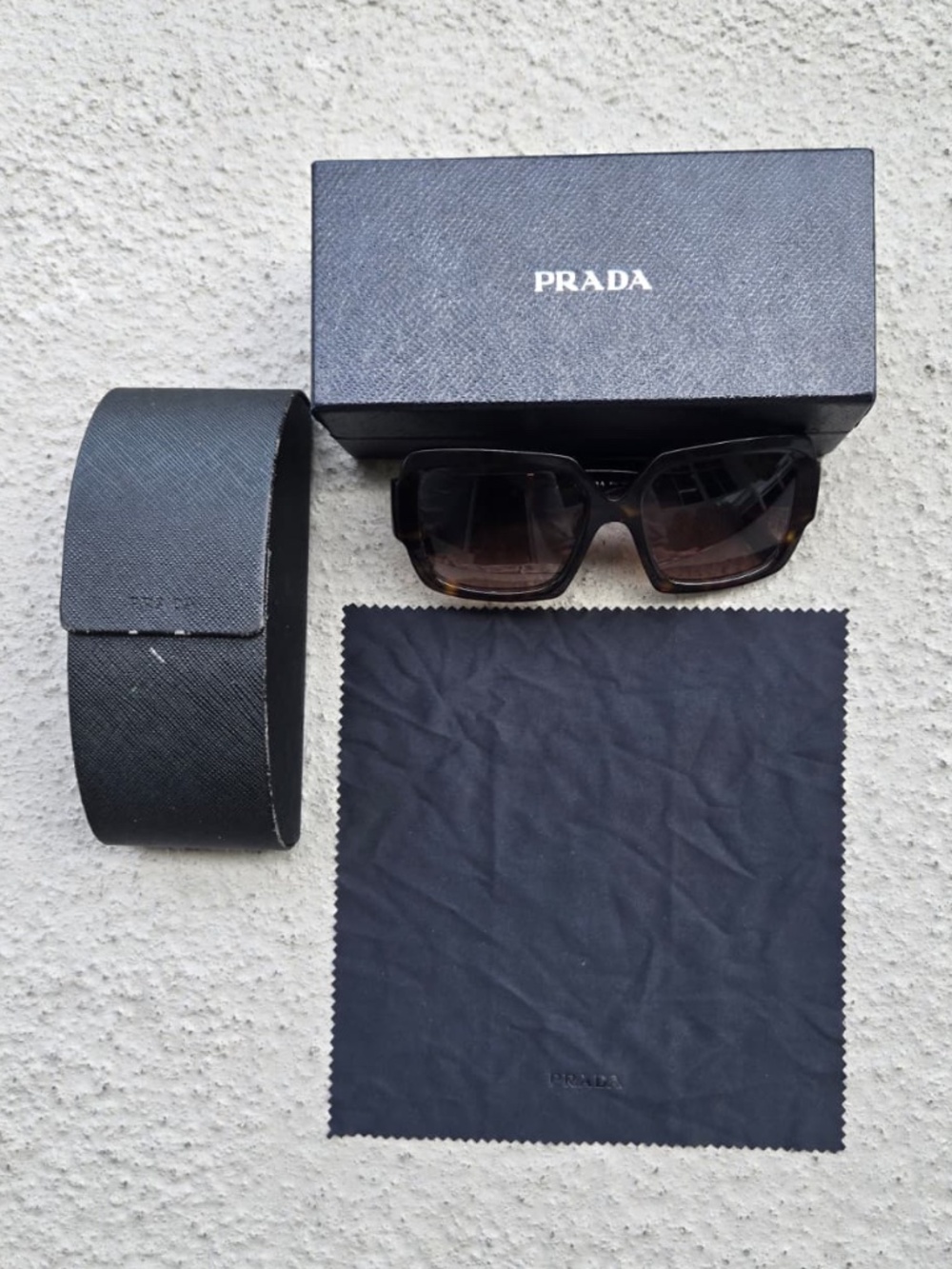Prada-Gently Used Tortoise Shell Square Frame w/ Brown Gradient Sunglasses - Picture 7 of 8